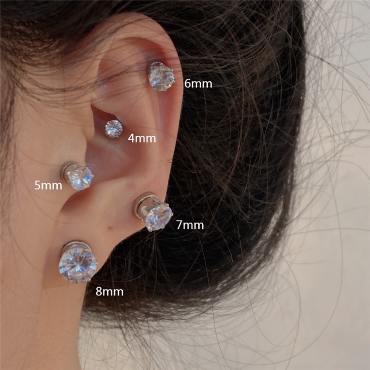 Anting Zircon Gaya Harajuku Untuk Aksesoris