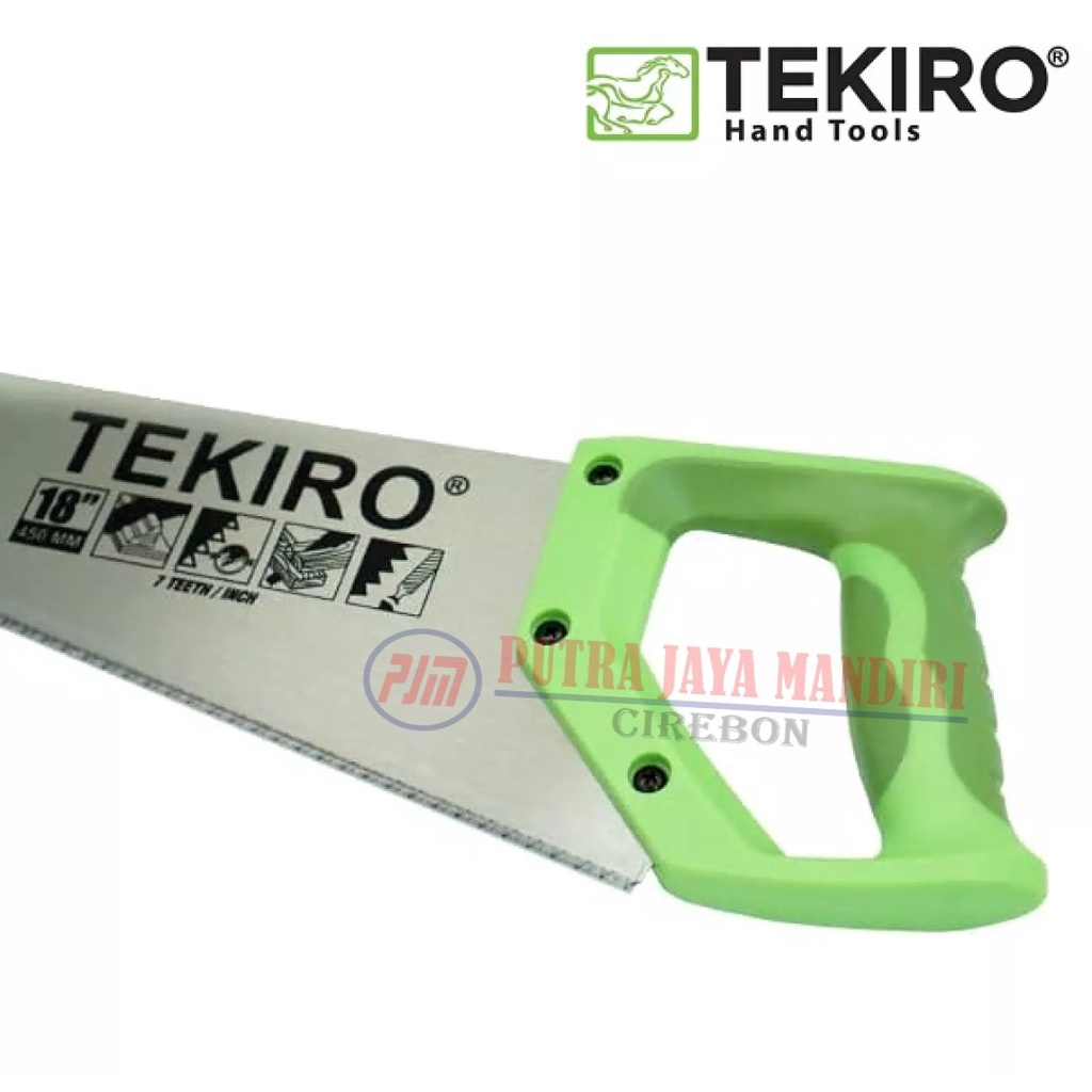 Tekiro Hand Saw 2 Teeth / Gergaji Kayu 2 Mata 18 Inch 450 mm 7 TPI