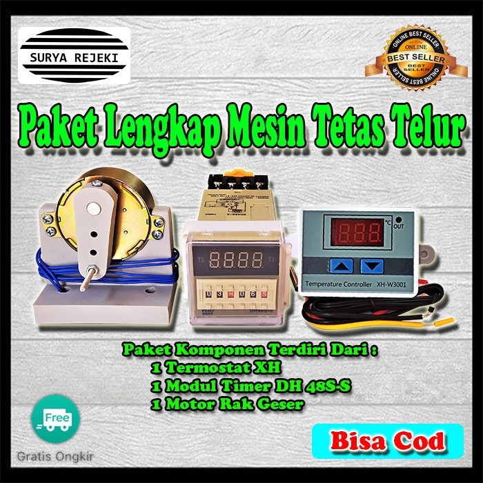 paket termostat mesin tetas telur otomatis rak geser penetas telur otomatis kap 50 telur