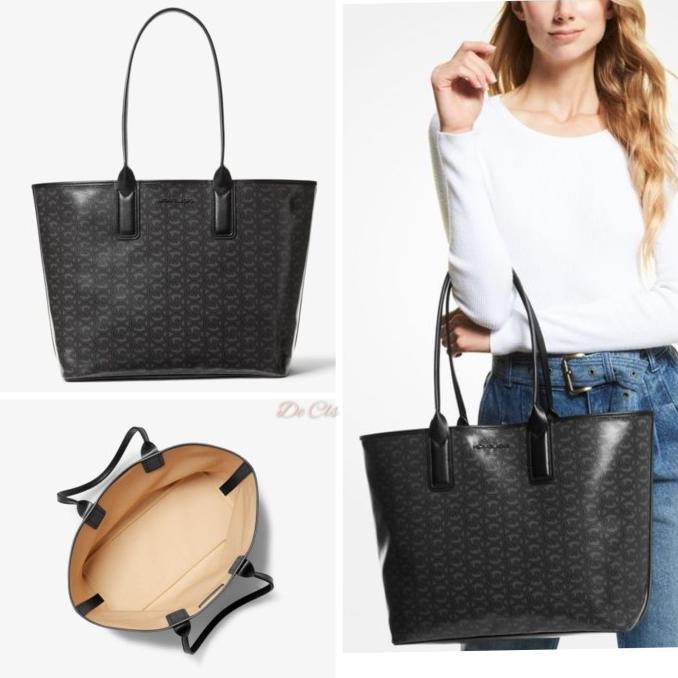 Tas MK Jodie large tote bag black sz 34-45x31x17cm DISKON