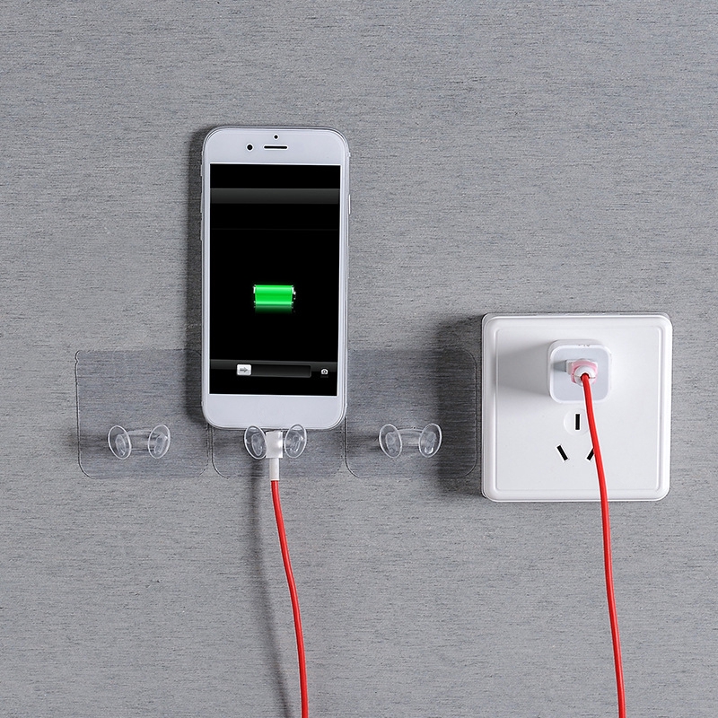 4pcs / set Kait Gantungan Kabel Power Plug Socket Tas Penyimpanan Untuk Dapur Kamar Mandi Kantor