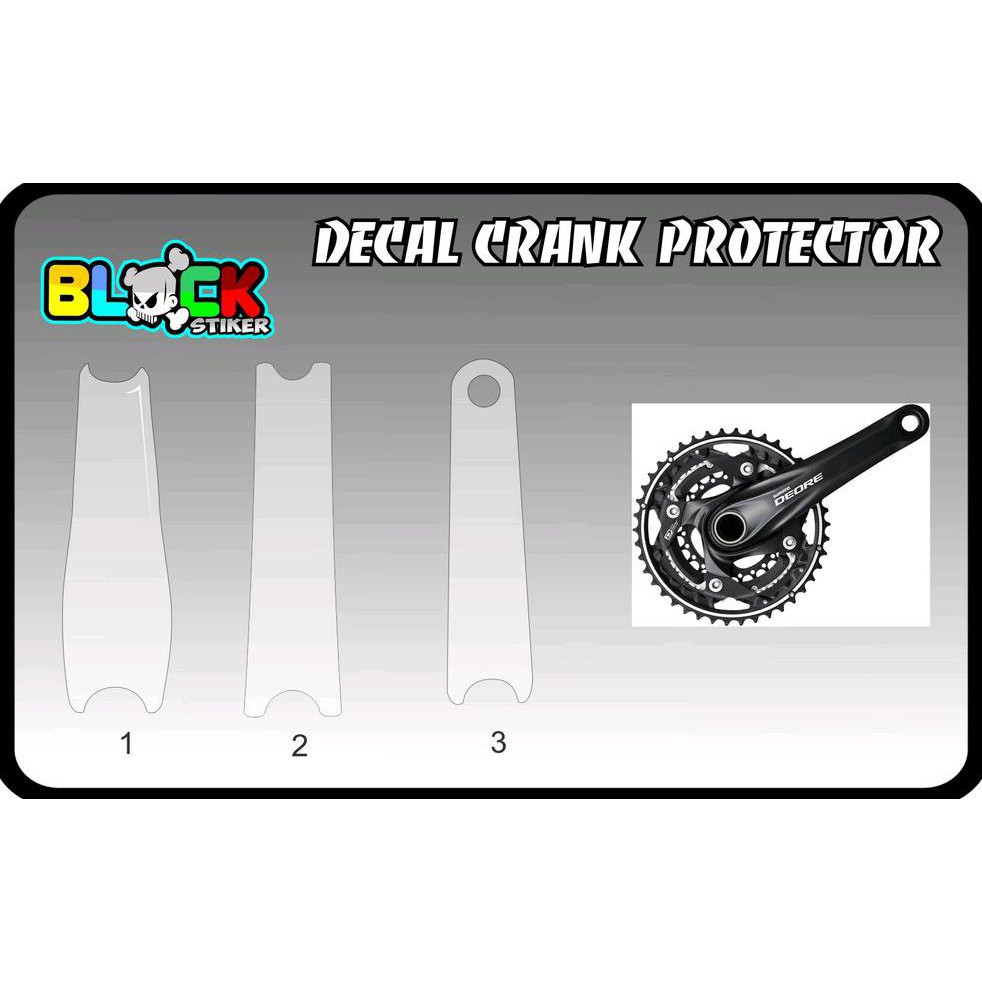 

decal sticker crank protector clear bening