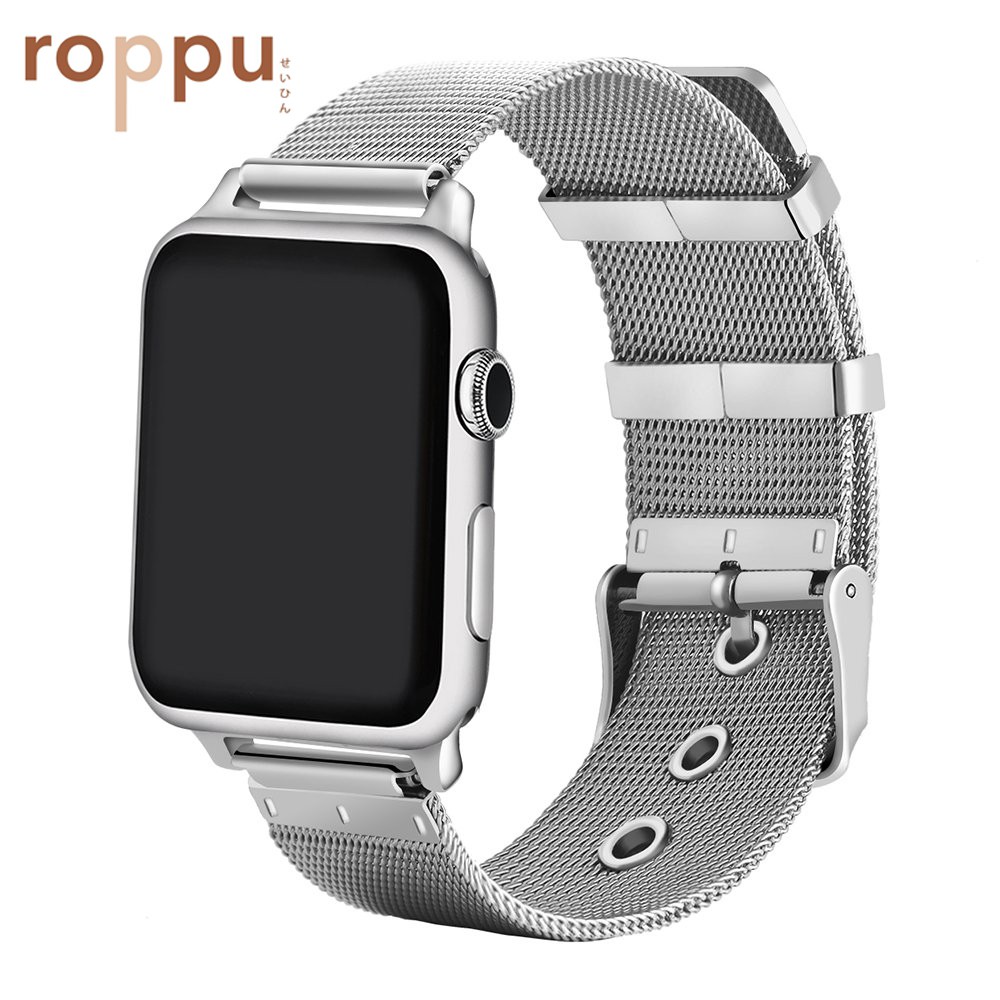 Roppu Stainless Steel Metal WITH BUCKLE Apple Watch Strap series 1/2/3/4 38mm,40mm,41mm42mm,44mm, 45mm