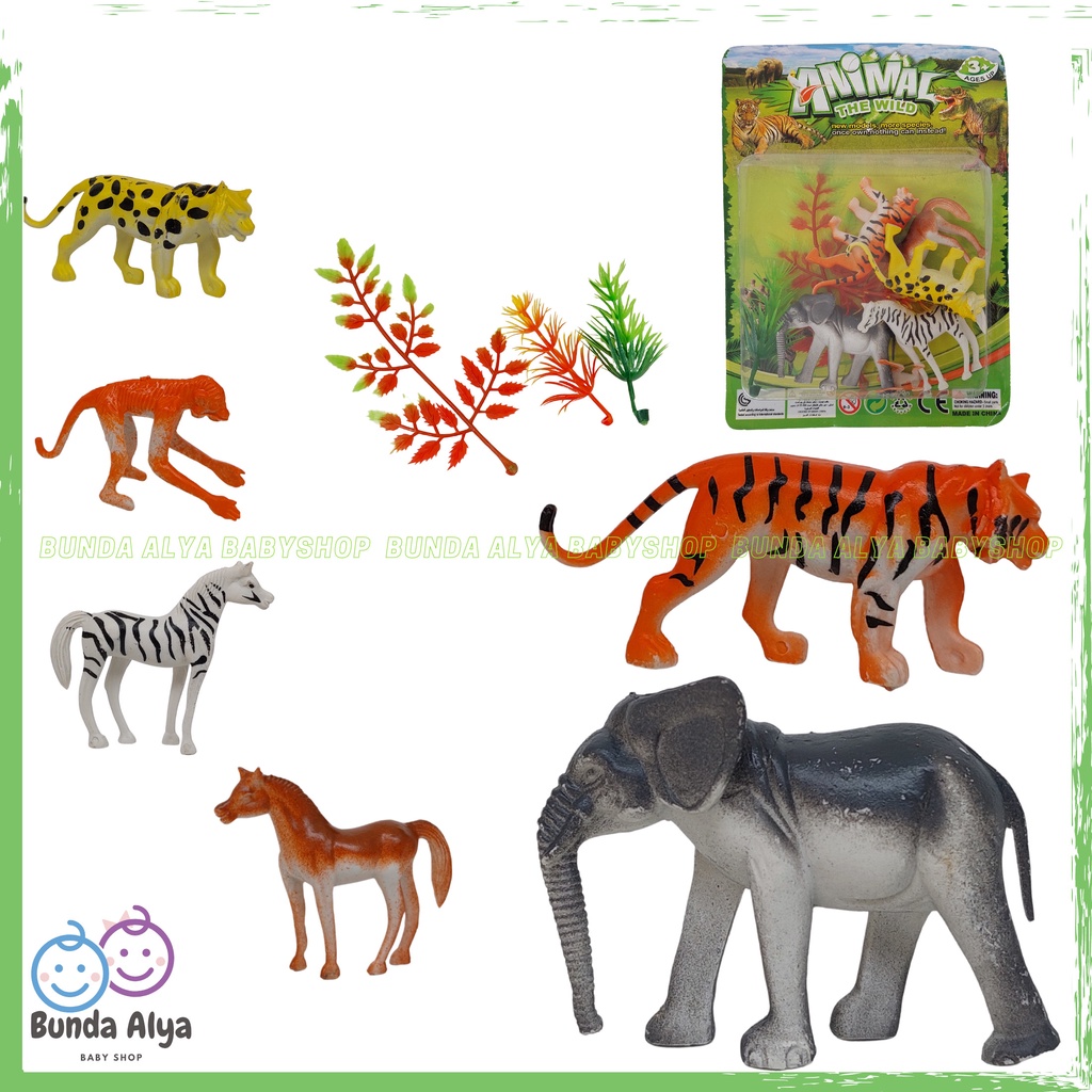 Mainan Anak Set Binatang The Wild Animal - Koleksi Mainan Anak Miniatur Isi 6 Hewan - Mainan Binatang Anak