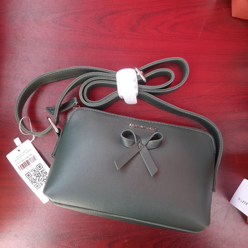 TAS CALINIA DARK GREEN Sophie Martin Sophie Paris Tas selempang wanita kulit hijau promo murah Tas k