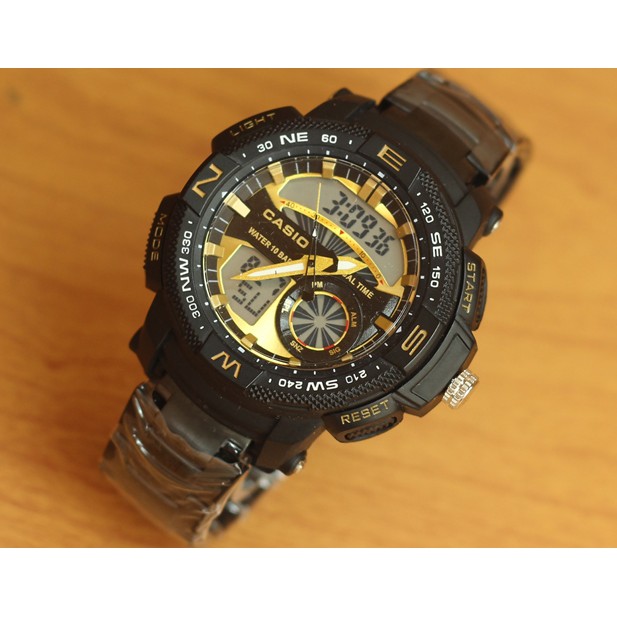 JAM PRIA CASIO EDIFICE EFA PROTREK BLACK GOLD SUPER PREMIUM