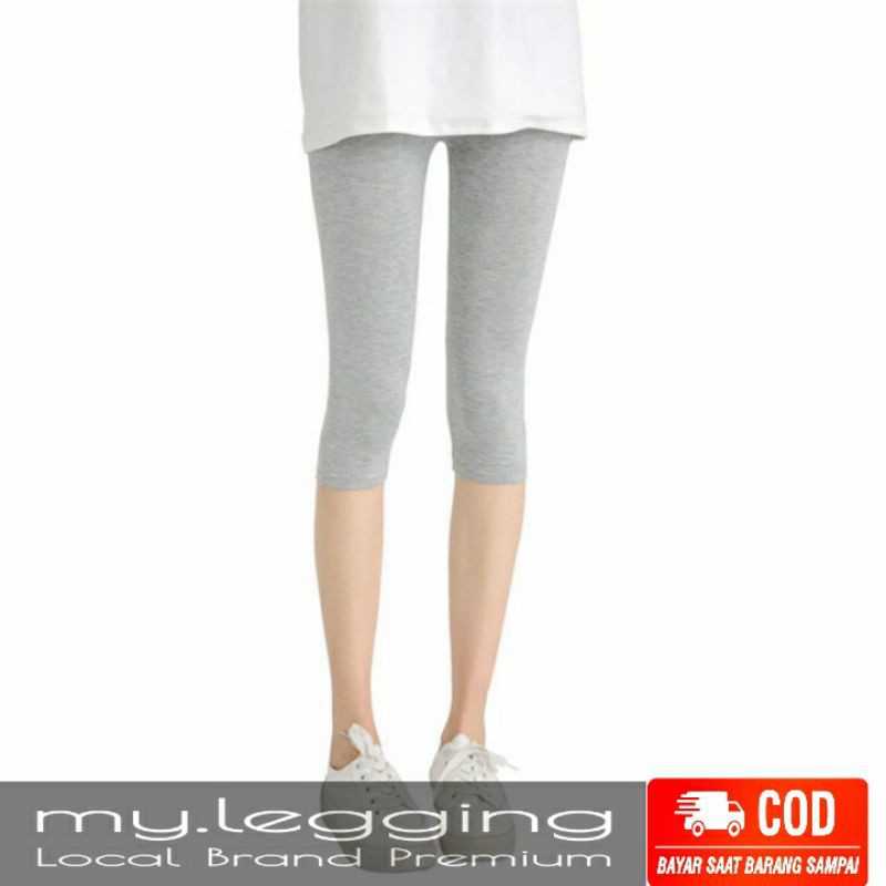 Legging Pendek Bahan Kaos Soft Rayon Standar Dan Jumbo