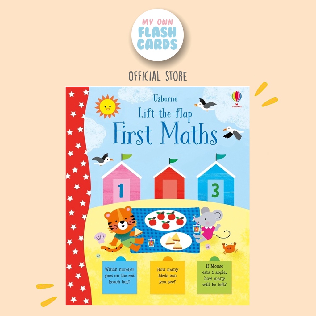 Jual Usborne Lift The Flap First Maths Imported Education Book Math