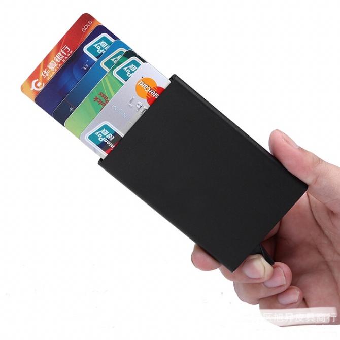 

Dompet Kartu Metal Case Card Holder RFID Protection X-1