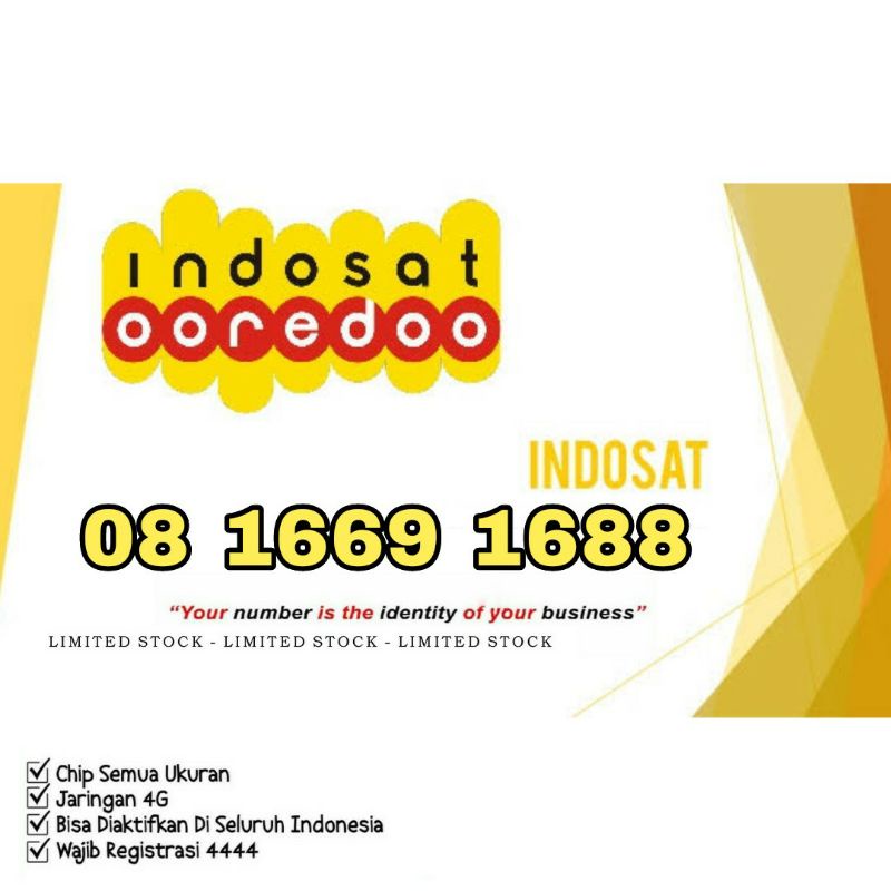 nomor cantik indosat hoki 10 digit 1669 1688