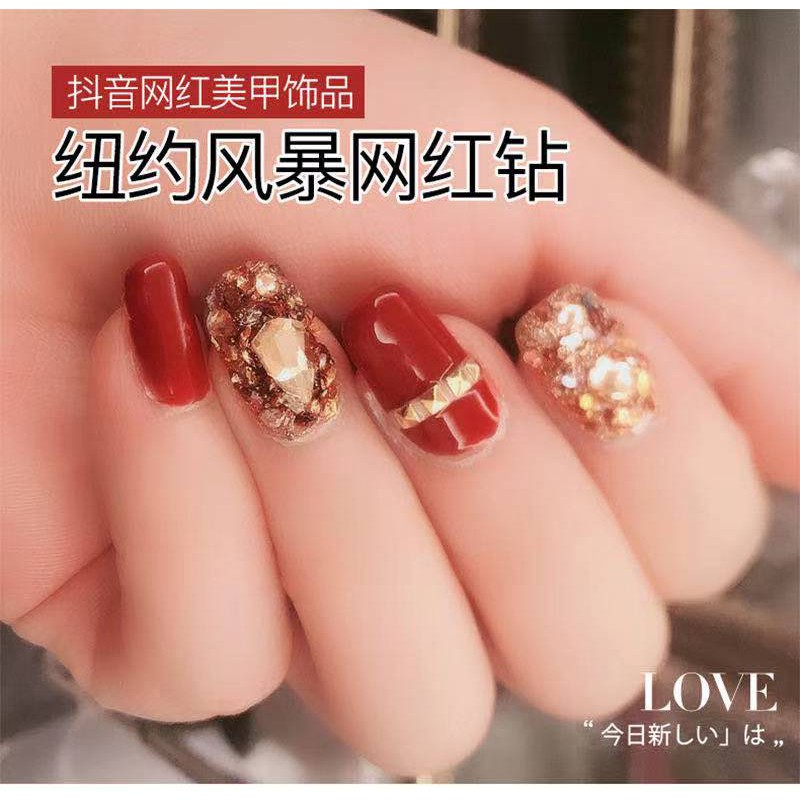 1 Box DIY Hiasan Kuku stiker Kuku Seni Dekorasi 3D Nail Art Shell bunga Manikur Glitter Fashion Popu