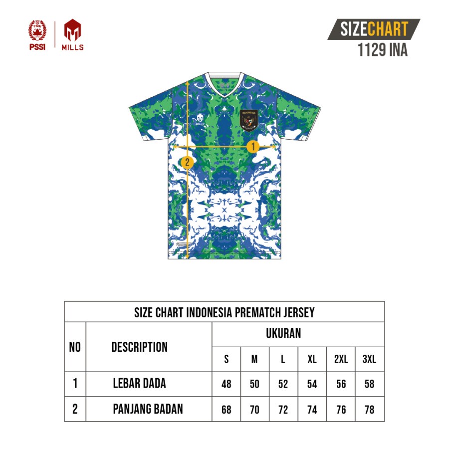 MILLS INDONESIA PREMATCH JERSEY KALDERA