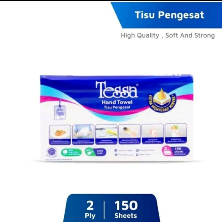ASEMKAJKT - [ 1 PACK ] Tissue minyak Tessa / tisu tessa towel multifold / tisu tangan & dapur