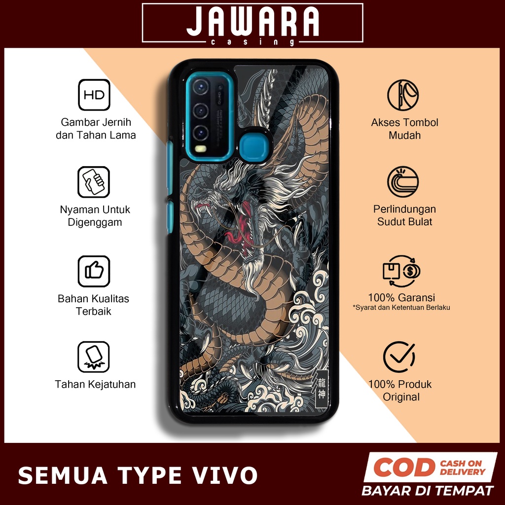 Case Vivo Y30 Y50 Case Hp Vivo Y30 Y50 Premium Glossy Jawara Casing [DRGN] Casing Hp Aesthetic Kesin