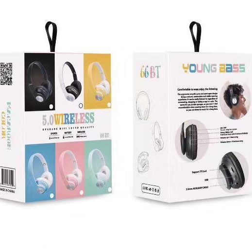 HEADSET - HEADPHONE BLUETOOTH BANDO JBL MACARON YOUNG BASS SERI 66BT