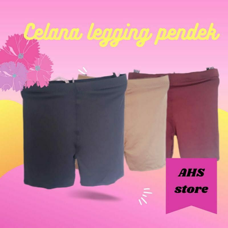 Celana Legging Short Pant Spandek/Legging Pendek Spandek Premium