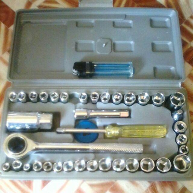 Kunci Sock Set 40 Pcs & Kenmaster Kunci Ring Pas Toolkit Snap N Grip