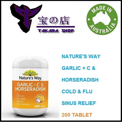 Jual Nature's Way Garlic + C & Horseradish Cold & Flu Sinus Relief