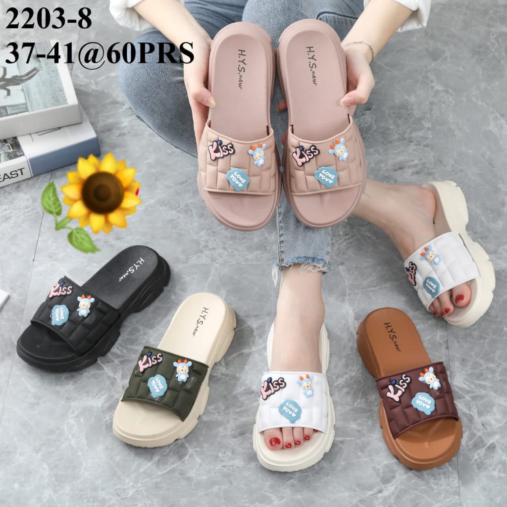 Sandal Karet Jelly Wedges Wanita import Model Terbaru Original Kekinian by AGUNG STYLE Balance 2203-8