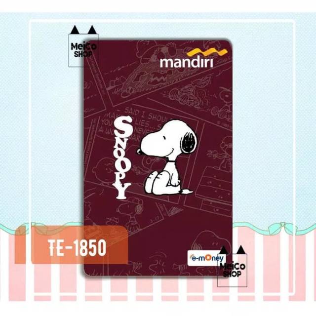 

[TE-1850] Sticker E-money Mandiri Meico - Snoopy