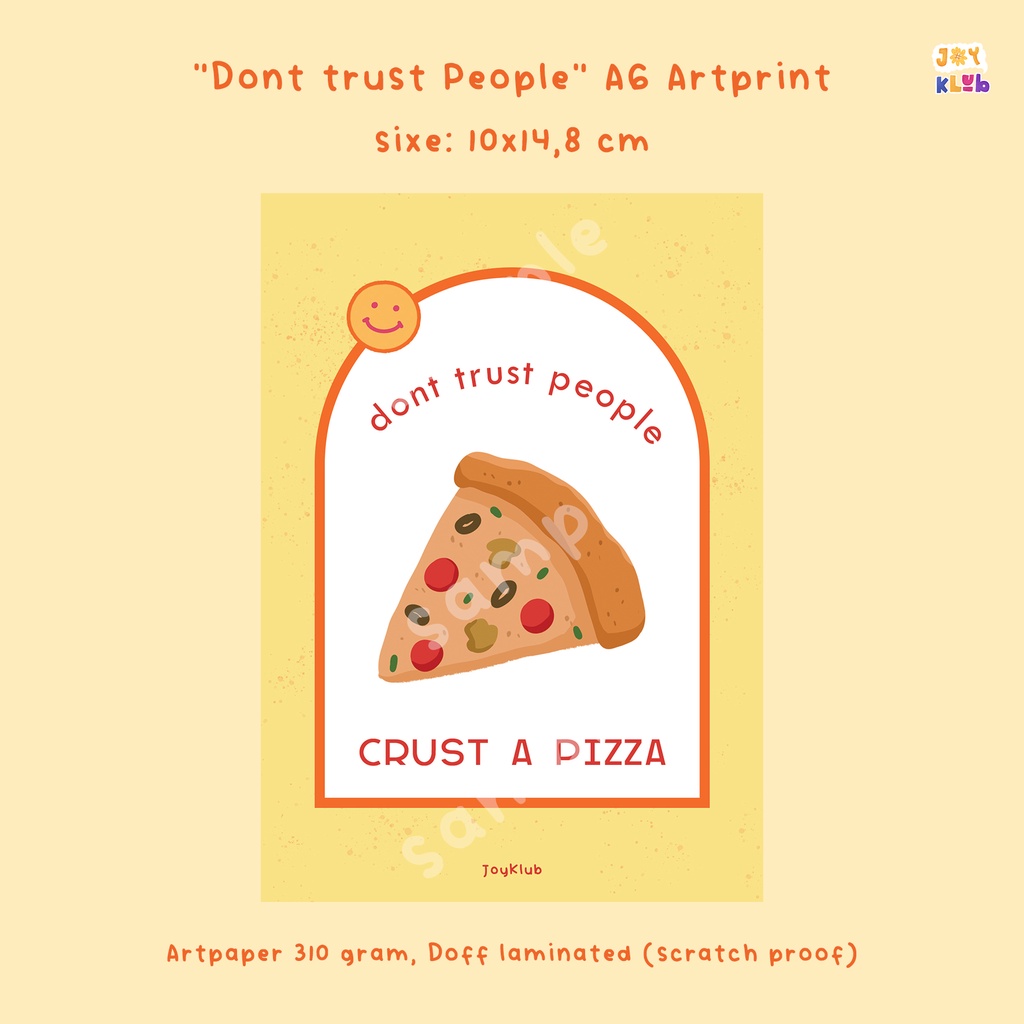 

Joy Klub - "Dont Trust People" Artprint Stationary (Cek Deskripsi) hiasan dinding kamar aesthetic