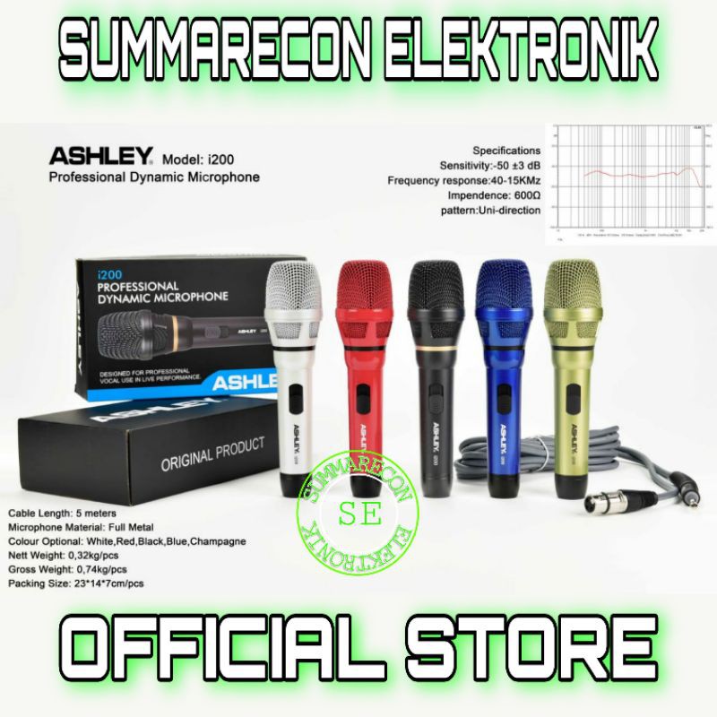 mic kabel ashley original ashley i200