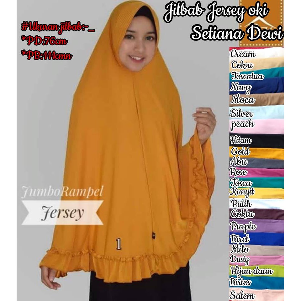 Promo Heboh Bergo Jersey Jumbo Jilbab Oki Setiana Dewi