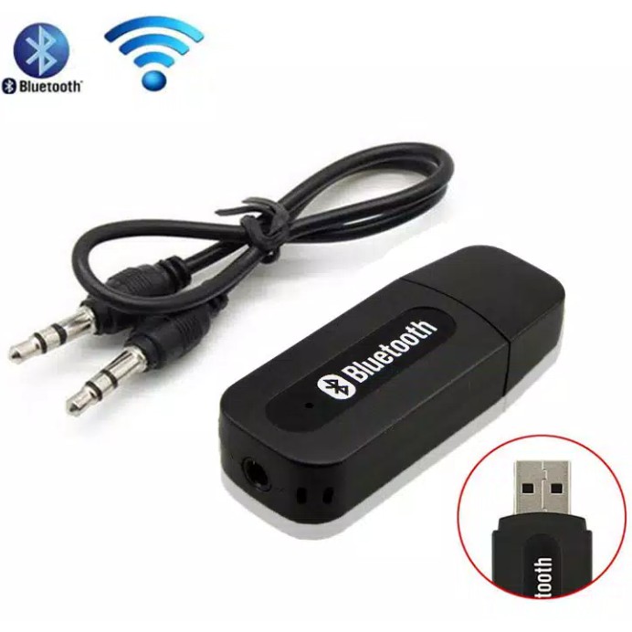 Bluetooth Audio Receiver / USB wireless / speaker music stereo 3.5mm Receiver Adaptor dan kabel Aux