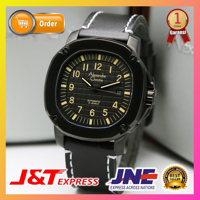 JAM TANGAN ALEXANDRE CHRISTIE PRIA JAM TANGAN COWOK JAM ALEXANDER CHRISTIE ORIGINAL AC 6293 BLACK