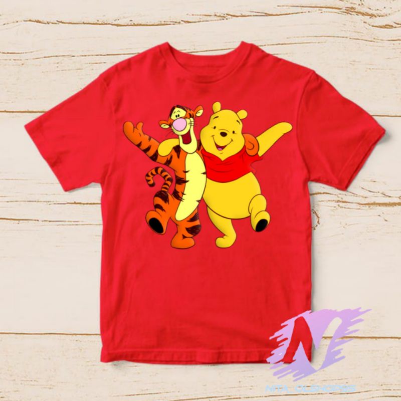 kaos anak kartu Winnie the pooh