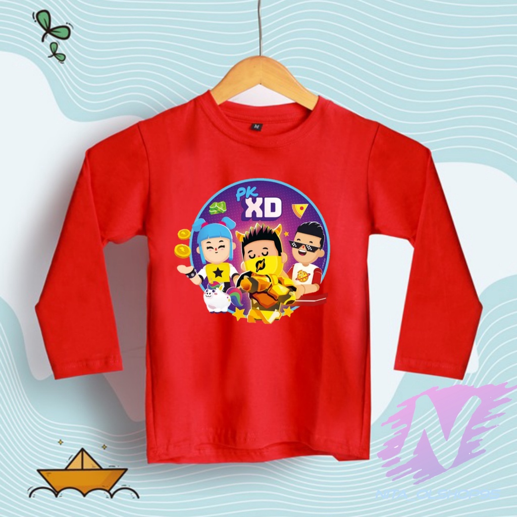 kaos pk xd permainan dengan teman kaos anak lengan panjang pkxd