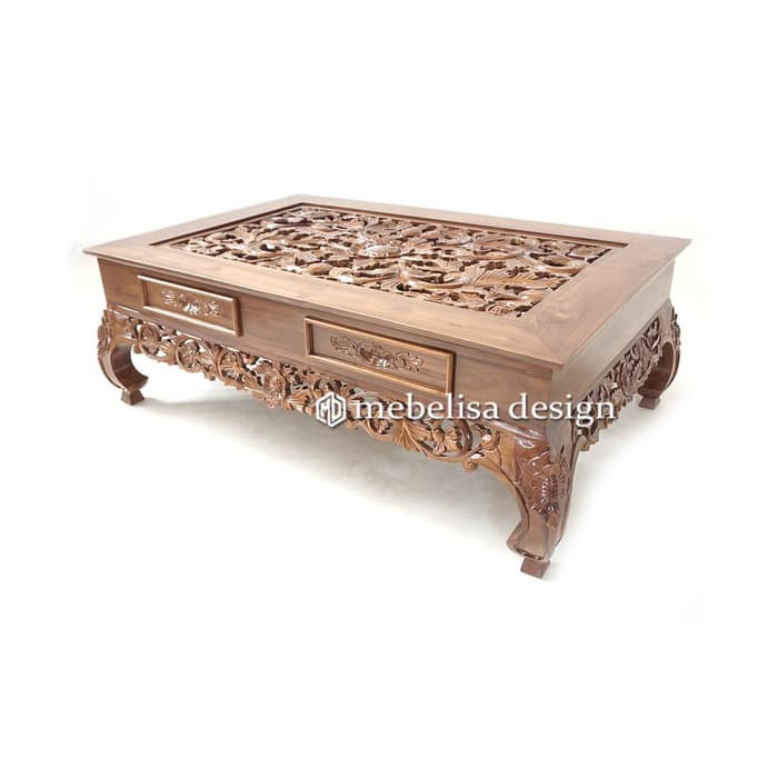Meja kopi Ruang Tamu Ketapang Jati - Meja Tamu Ukiran Jati