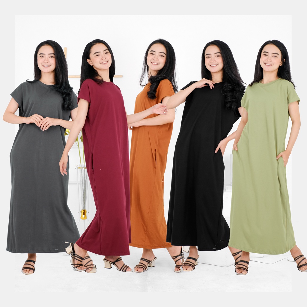 DRESS WANITA CASUAL / INNER DRESS / LONG BASIC TEE / OVERSIZE BASIC DRESS / KAOS UNIQLO DRESS / INNE
