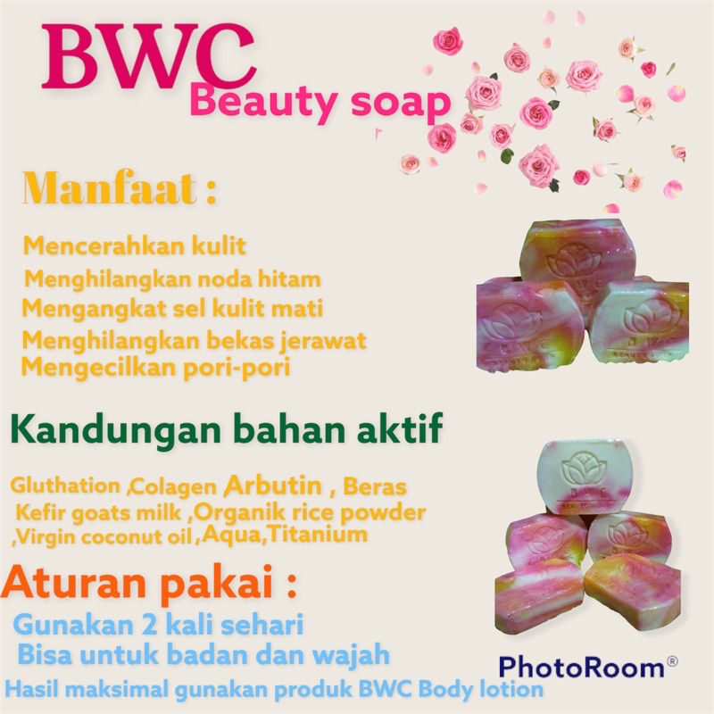 BWC beauty soap (Sabun pemutih badan )