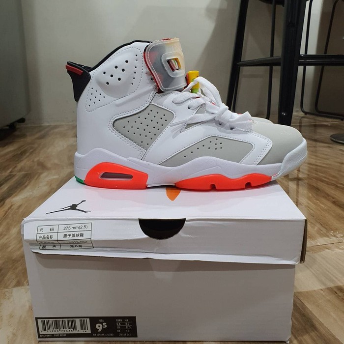 Sepatu Air Jordan 6 Retro Hare Sport Import Original Running Terbaru