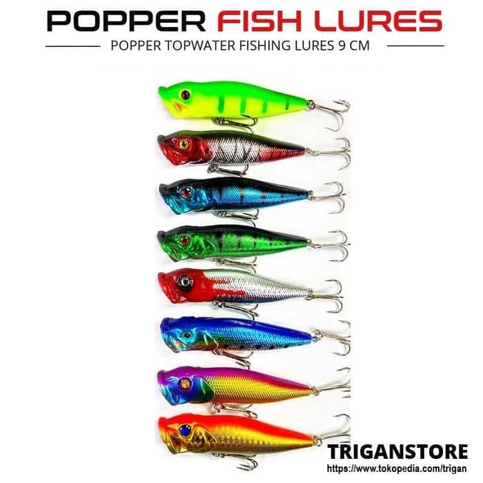 UP1604 umpan popper topwater umpan mancing popping pancing surface sound