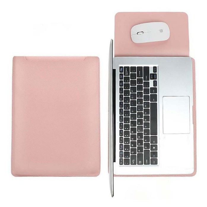 Tas Laptop Softcase Sleeve Slim PU Leather 14 15 inch