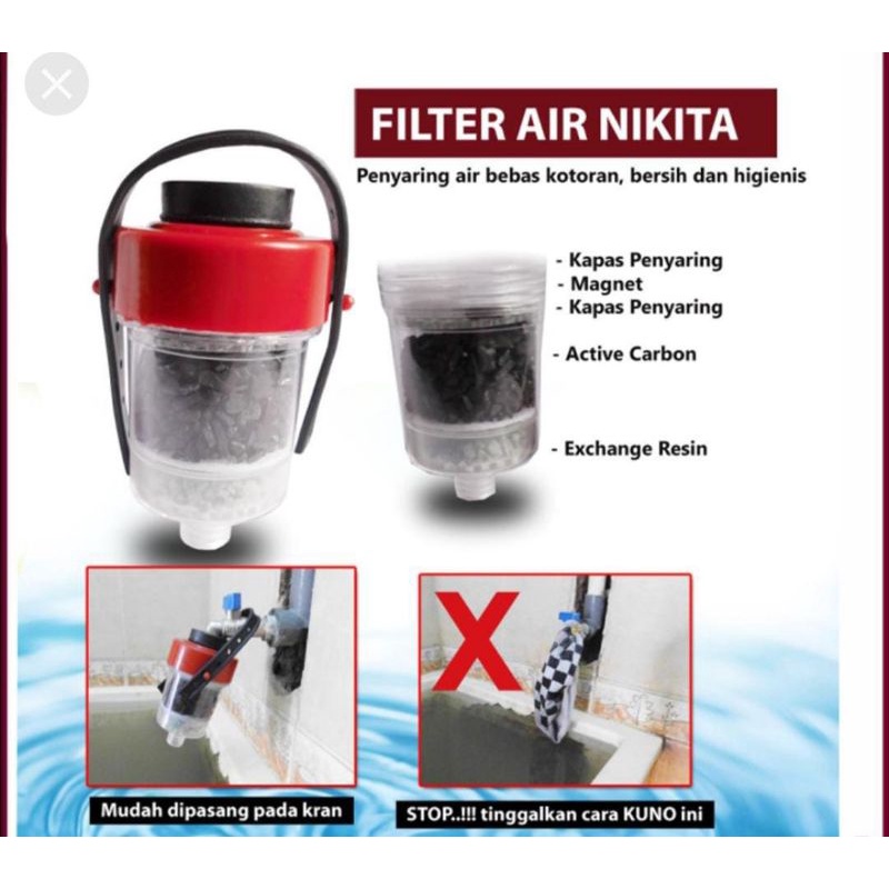 Nikita Filter Air Rumah Tangga / Saringan Keran Air / Saringan Air Penyaring Kotoran NIKITA