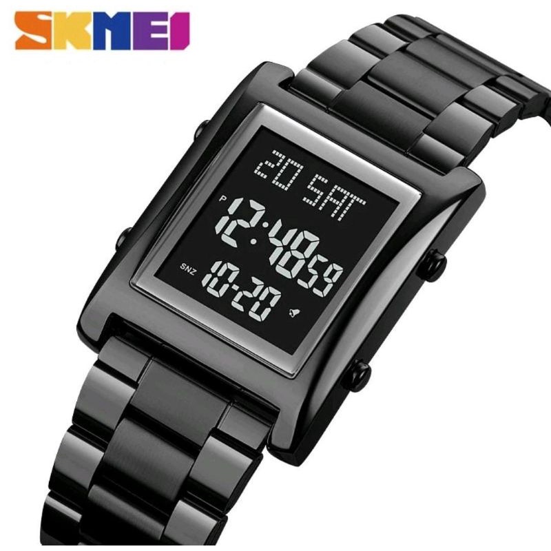 SKMEI 1812 Jam Tangan Pria Wanita Digital Dual Time Tali Stainless Steel