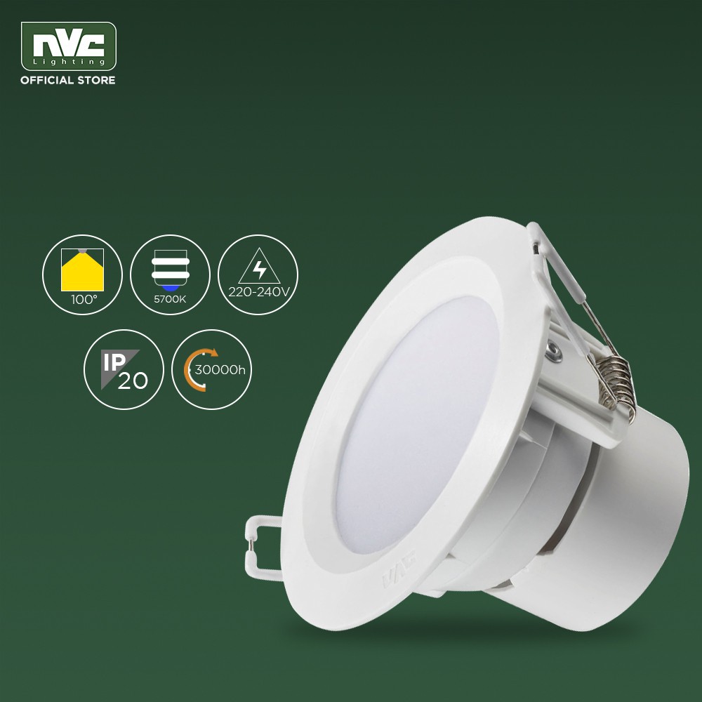 Lampu NLED 9314 NVC putih 12W 220-240V/ Lampu Downlight