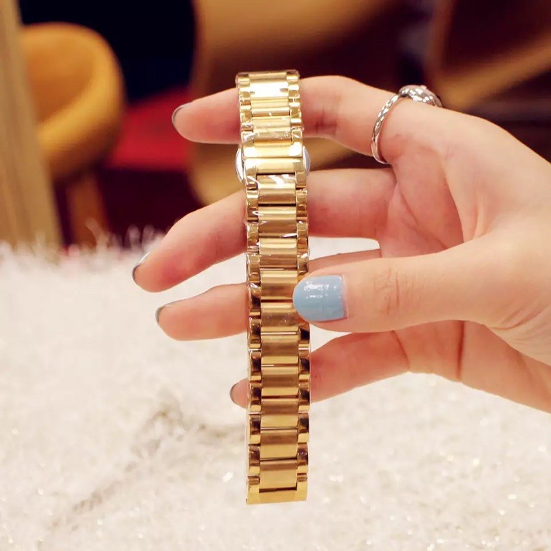 Tali Jam Tangan Stainless Rose gold 22mm apple watch Fashion galaxy 45mm 40mm 44mm 3 4 6 IWO iwatch