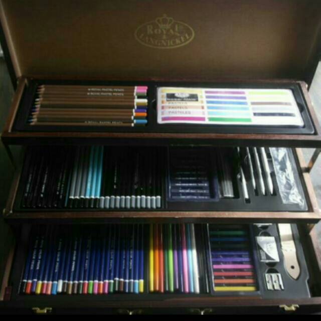 

(MURAH) Royal Langnickel Deluxe Wood Box Drawing Set