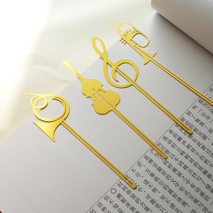 Metal Clip Paper/Bookmark - Musical Instrument Theme (1pcs)