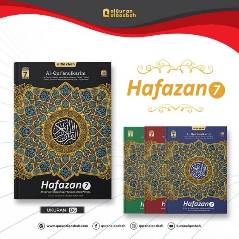 Al - Qosbah Alquran Hafazan7 B6 Hard Cover