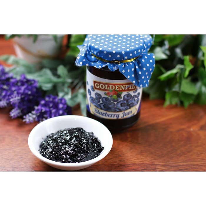 SELAI BLUEBERRY GOLDENFIL 1KG BLUBERI 50% BUAH ASLI SEGAR SERAT