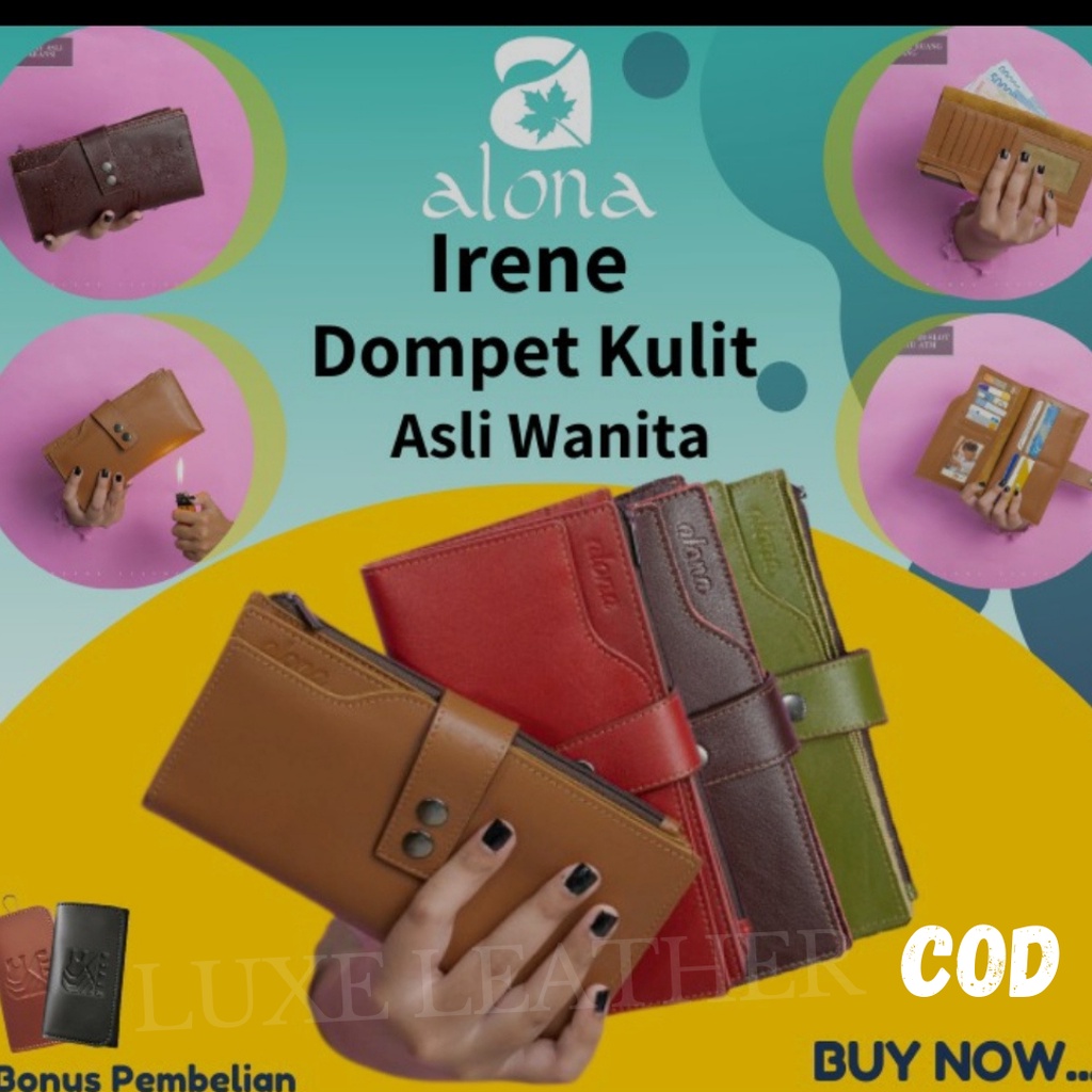 Dompet Panjang Kartu Wanita Cewek Perempuan Fashion Aksesoris Wanita Cewek  Kulit Asli Murah Lipat O