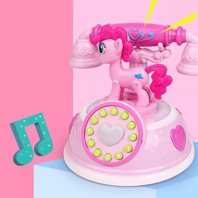 E4 Mainan Anak Perempuan Telepon HP Pony Unicorn Mainan Anak Murah