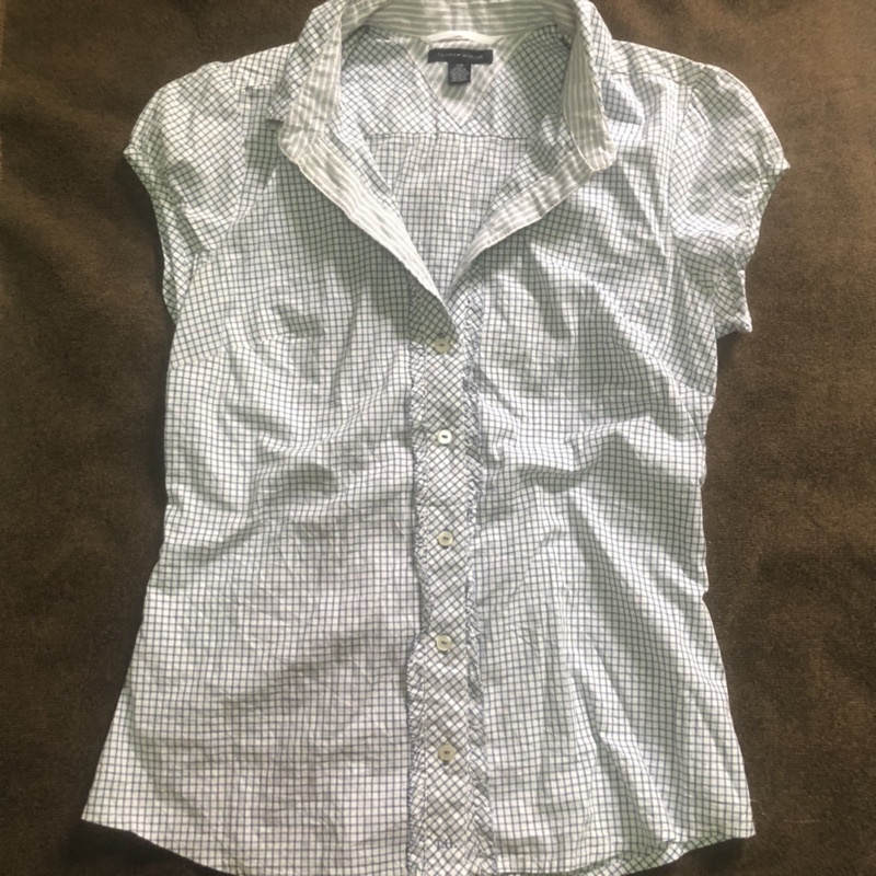Kemeja Branded Tommy Hilfiger kotak kotak lengan pendek // kemeja wanita /