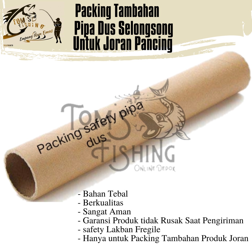 Packing Tambahan Pipa Selongsong Dus / Paper Core Untuk Joran Pancing 100cm