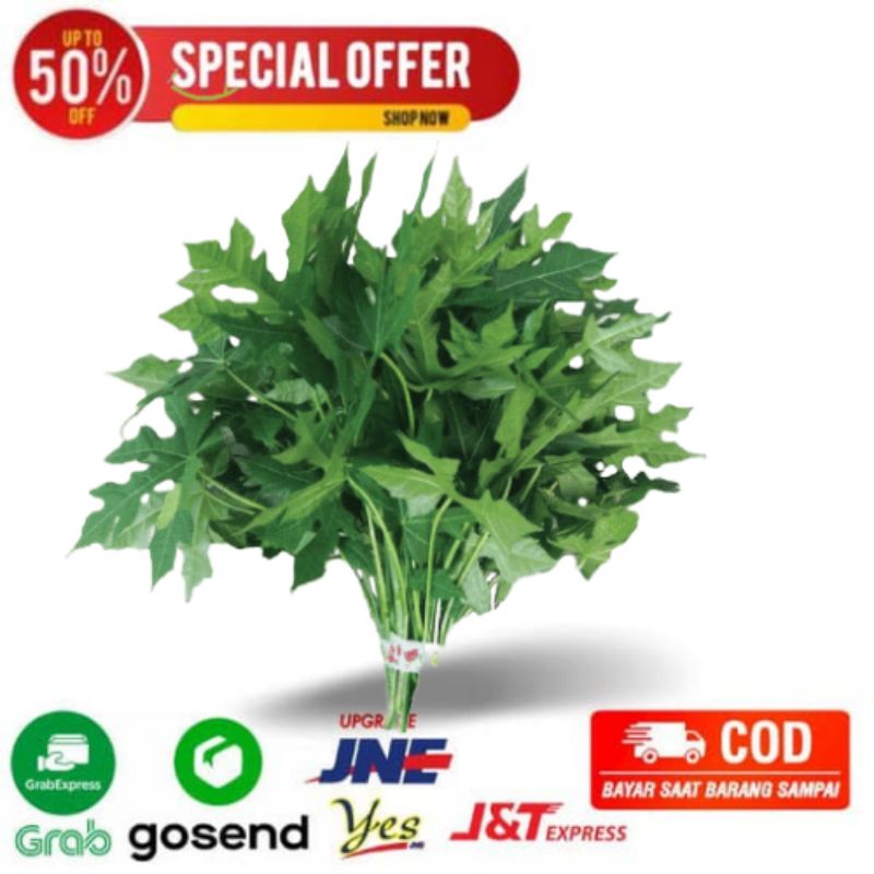 

daun pepaya lalab fresh segarmart bandung